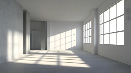 Obraz premium Bright and Modern Empty Interior Space