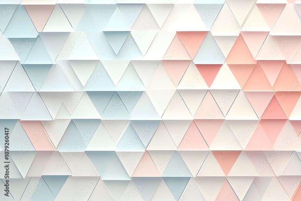 Poster simplicity in design: pastel triangle repetition on clean background pattern
