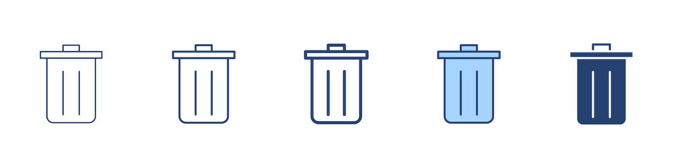Trash icon Symbol set collection