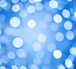 Green bokeh background with blue bokeh effect defocused lights on dark background.generative ai	