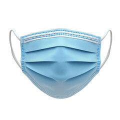 Surgical mask isolated on a clean transparent background highlighting its design and purpose for health protection, surgical mask isolated on transparent background