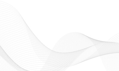 Gray and white Technology and business wave lines on transparent background. Frequency sound wave, twisted curve lines with blend effect