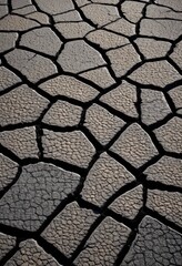 Naklejka premium detailed close rugged textured asphalt highway surface highlighting gravel elements visual analysis, road, cracks, potholes, blacktop, layer, pavement