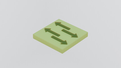 3d network switch icon