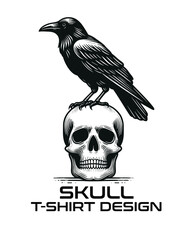 Fototapeta premium Skull Vector T Shirt Design