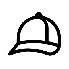 Fototapeta premium Vector icon representing a baseball cap designed for casual wear, suitable for outdoor activities and sports events throughout the year