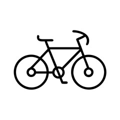 Fototapeta premium A simple vector icon depicting a bicycle designed to represent cycling, outdoor activities, transportation, and fitness in a modern, minimalistic style