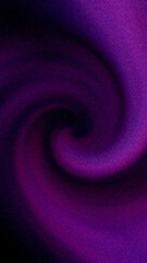 Grainy dark abstract vertical background 9:16 8K with swirling spiral shape in purple, violet, amethyst, black, lavender color gradient. Futuristic ultraviolet vortex illustration with grunge texture