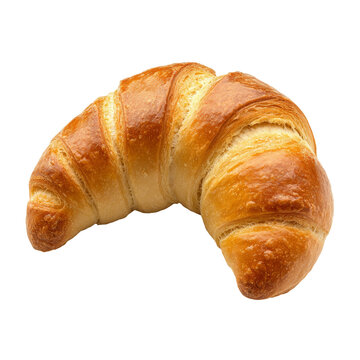 Isolated rogal oat crescent shape yeast roll on a transparent background showcasing its golden-brown crust and shape, Isolated rogal oat crescent shape yeast roll