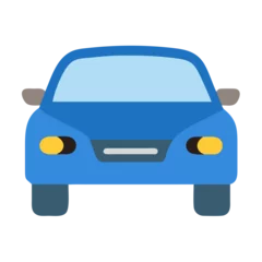 Gardinen Vector icon of a blue car front view, showcasing a simple, modern design, perfect for automotive graphics, web applications, and transportation-themed illustrations © Olga