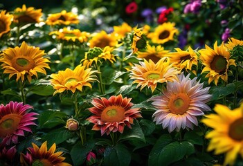 vibrant macro blooming garden florals capturing exquisite details colors blossoming flowers lush natural settings, nature, plants, botanical, growth, sunlight