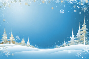 Golden White Christmas Background with Snowflakes, Creating a Refined Atmosphere of Warmth