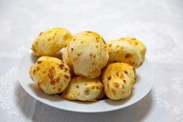 Traditional Mineiro cheese bread typical of Brazil. Cheese Breads | Pão de Queijo | Typical Brazilian Food | Breakfast Table