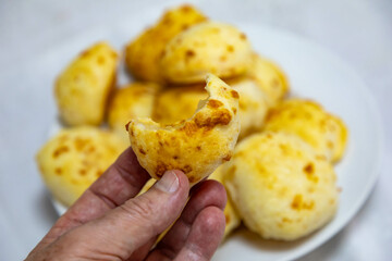 Traditional Mineiro cheese bread typical of Brazil. Cheese Breads | Pão de Queijo | Typical Brazilian Food | Breakfast Table