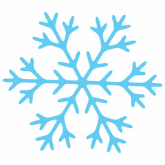 Snowflake winter clip art design on plain white transparent isolated background for card, shirt, hoodie, sweatshirt, apparel, card, tag, mug, icon, poster or badge