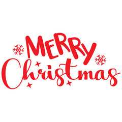 Merry Christmas typography clip art design on plain white transparent isolated background for card, shirt, hoodie, sweatshirt, apparel, card, tag, mug, icon, poster or badge