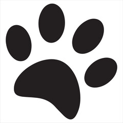 Dog paw print clip art design on plain white transparent isolated background for card, shirt, hoodie, sweatshirt, apparel, card, tag, mug, icon, poster or badge