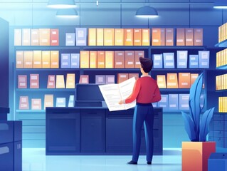 Fototapeta premium Accountant showing office document auditing concept ,plan review process and assess correctness ,Management of important document storage of organization ,document system ,accountant Audit documents