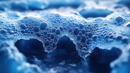 Abstract Blue Foam Texture Illustration