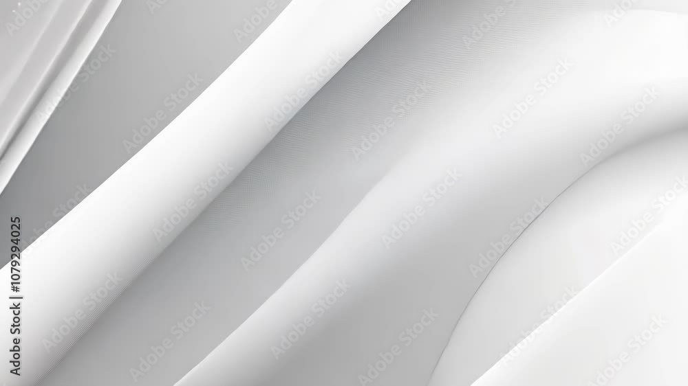 Poster white fabric folds and curves create a subtle, abstract pattern
