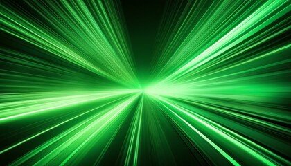 fast moving green light with motion blur stripes background
