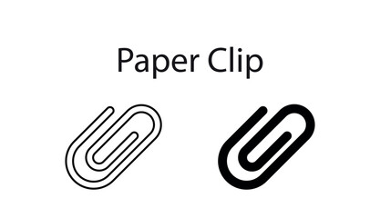 Paper Clip icon design with white background stock illustration
