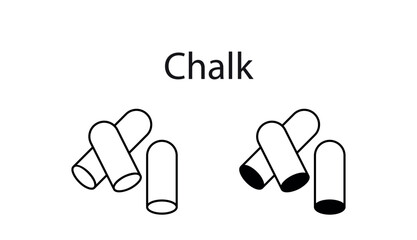 Chalk icon design with white background stock illustration