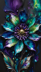 Wallpaper. Pattern. A mesmerizing abstract flower