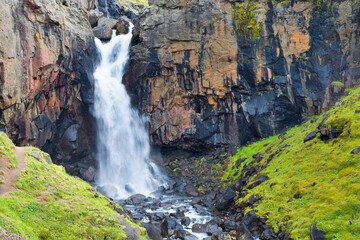 Fardagafoss waterfall east of Egilssta&eth;ir town, Iceland
