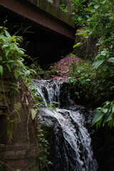 Waterfall under the bridge