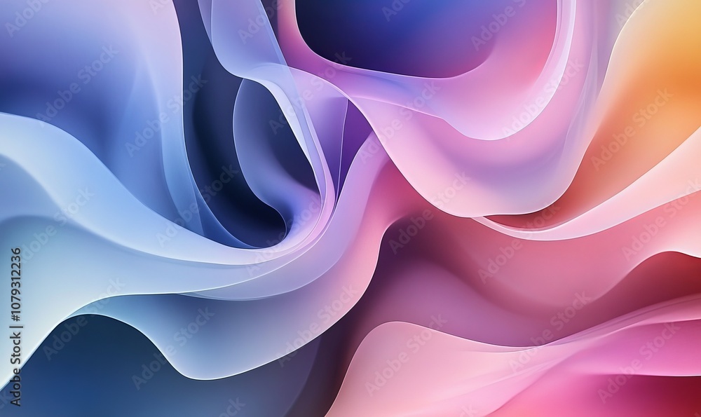 Poster abstract background with smooth shapes