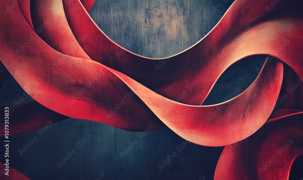 Poster abstract twisted text photo effect template