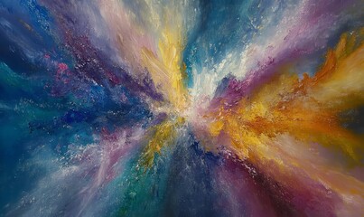 Colorful Powder Explosion Abstract Art