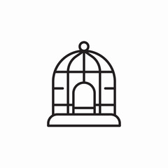 bird cage icon sign vector