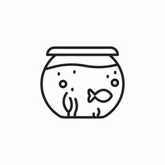 aquarium fish icon sign vector