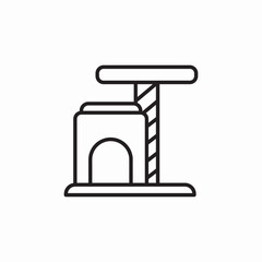 cat playground icon sign vector