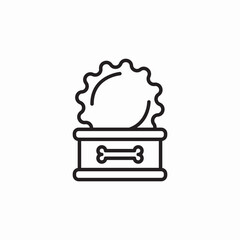 dog canned food icon sign vector