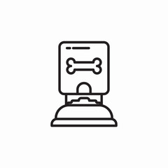 dog feeder icon sign vector