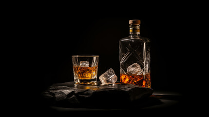 Whiskey. Strong alcoholic drink. Alcohol.