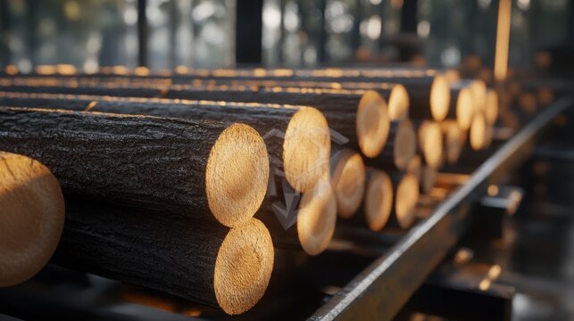 AI in lumber processing, optimizing log cuts to reduce waste and maximize output