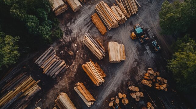 AI in lumber processing, optimizing log cuts to reduce waste and maximize output.