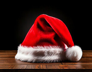 Un gorro navideño en mesa