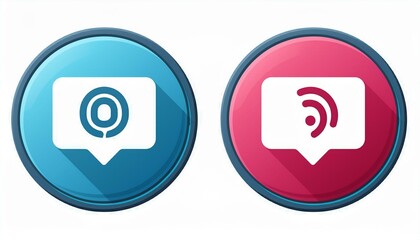 Obraz premium Social media icons, likes and talking - Facebook, Twitter, X, Snapchat, Instagram, Tim Tok 