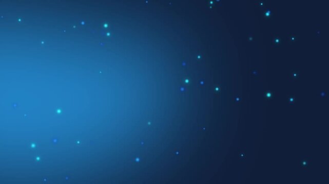 Abstract motion blue background with shining colorful particles
