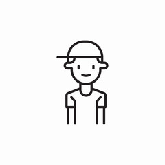 bot teenager icon sign vector