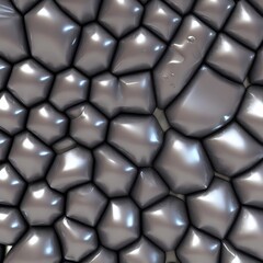 liquid metal, shimmering silver bubbles in liquid