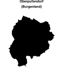 Oberpullendorf blank outline map