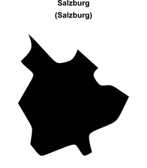 Salzburg blank outline map