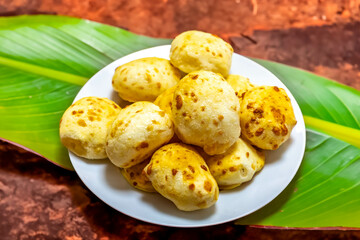 Traditional Mineiro cheese bread typical of Brazil. Cheese Breads | Pão de Queijo | Typical Brazilian Food | Breakfast Table