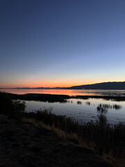 Sunset over the lake